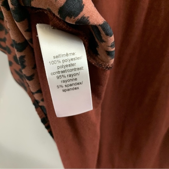 Maurices Leopard Scalloped Neck Blouse - Picture 5 of 5